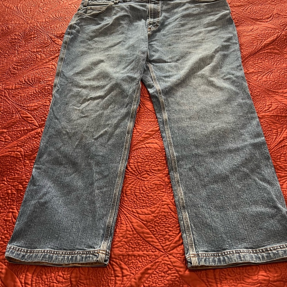 Duluth men’s Flex  Ballroom Blue Denim Jeans 46X32